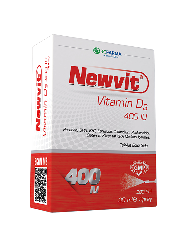 Newvit Vitamin D3 400 IU Sprey / Damla 30 ml