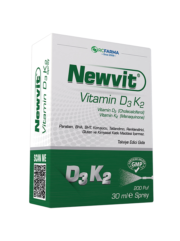 Newvit Vitamin D3 K2 Sprey / Damla 30 ml