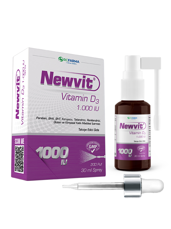 Newvit Vitamin D3 1000 IU Sprey / Damla 30 ml