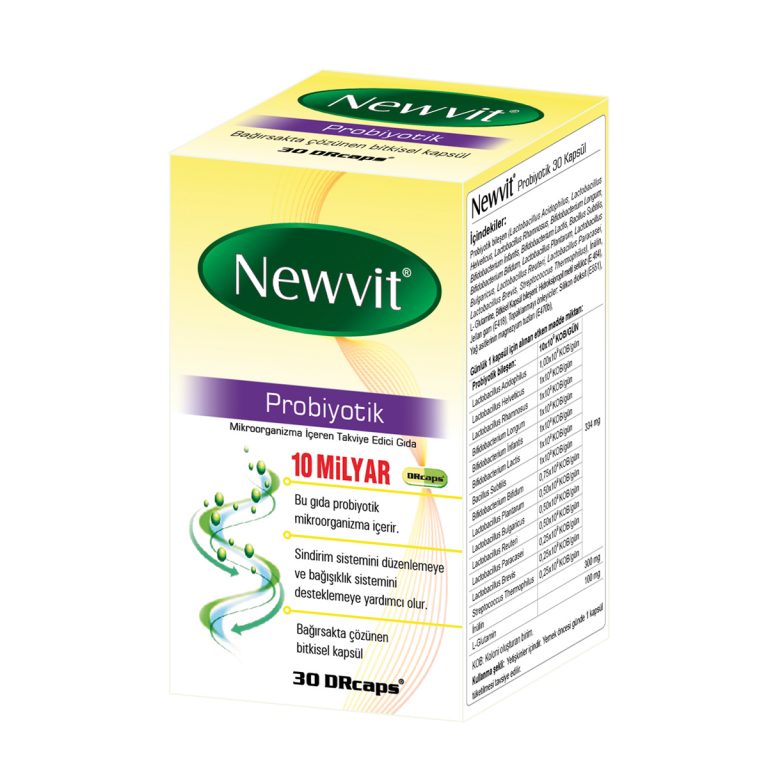 Newvit Probiotic DRCaps Capsules - RC Farma İlaç Kimya San. ve Tic. Ltd ...